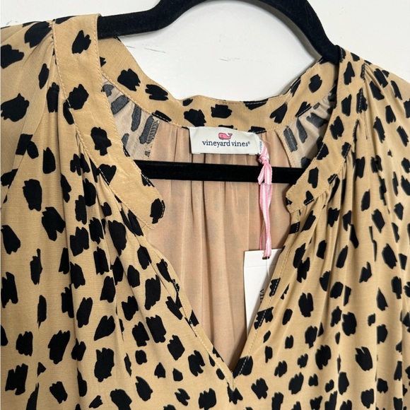 Vineyard Vines Tan and Black Long Sleeve Dress - Picture 8 of 14